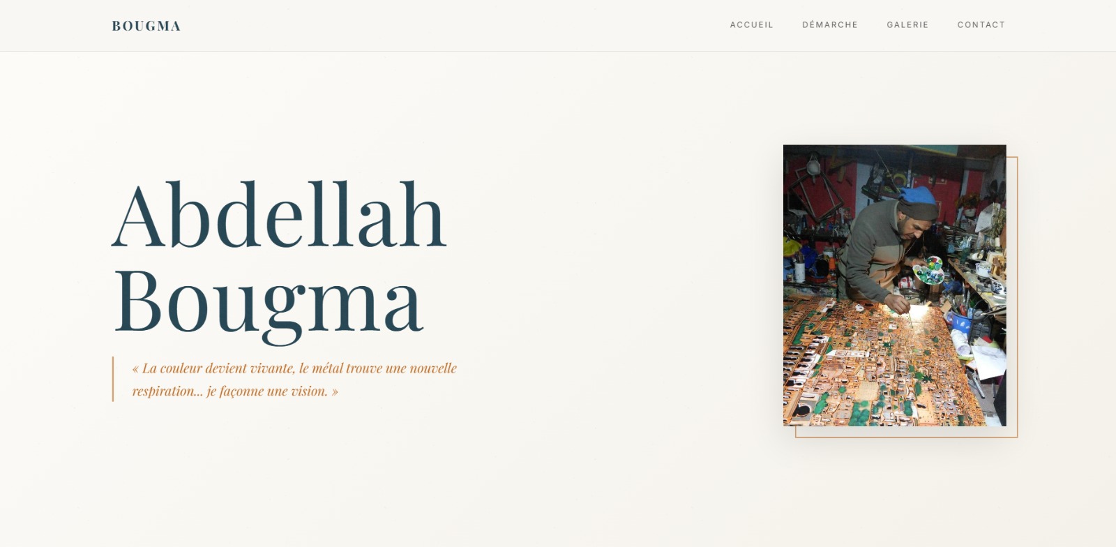 Abdellah Bougma - portfolio d'artisan