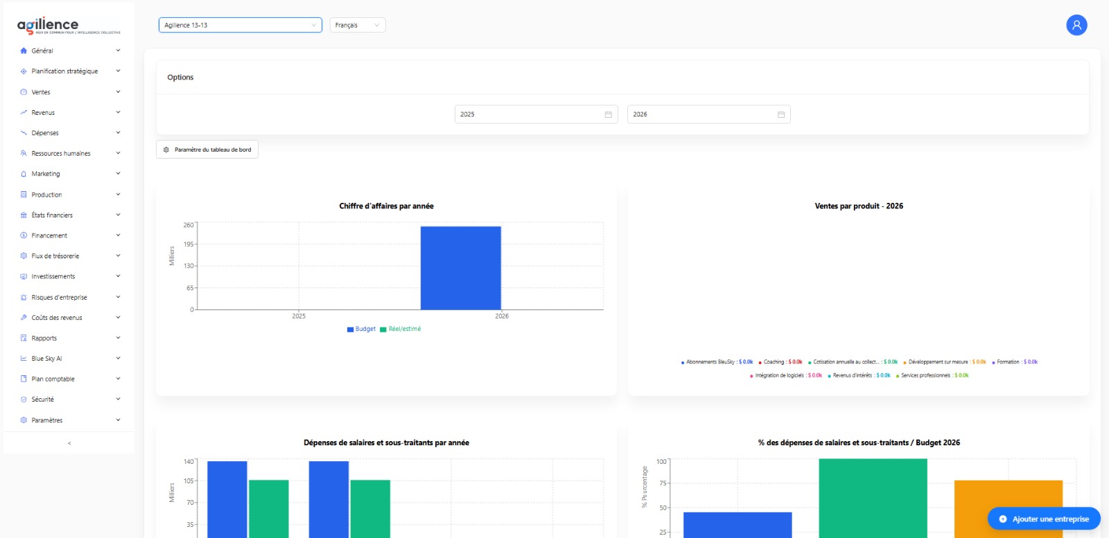 BlueSky - SaaS de comptabilité & budgétisation