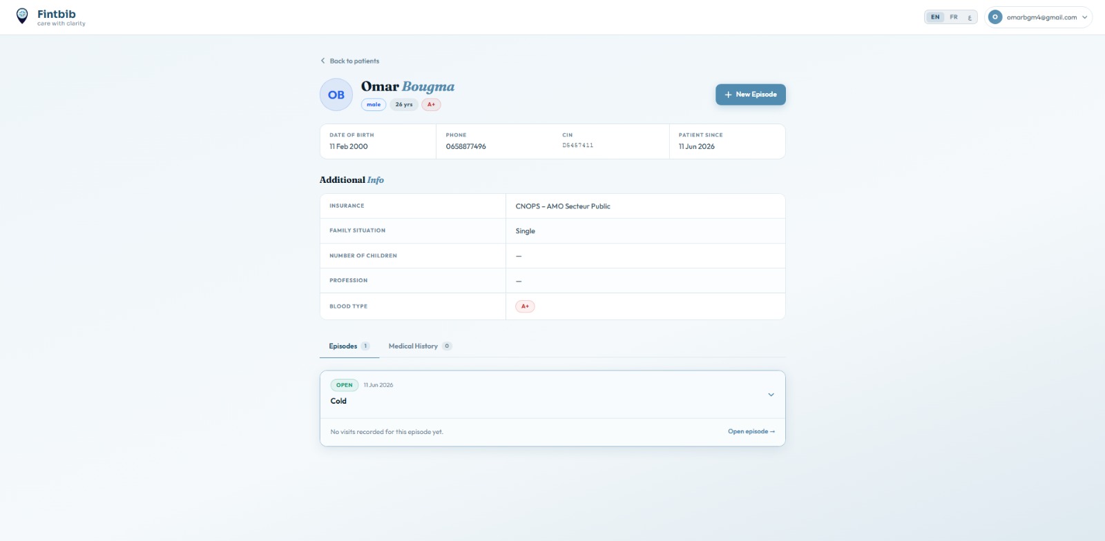 Fintbib - plateforme de gestion de cabinet médical